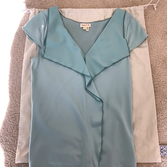 Anthropologie Cascade blouse in sky blue - Picture 3 of 4